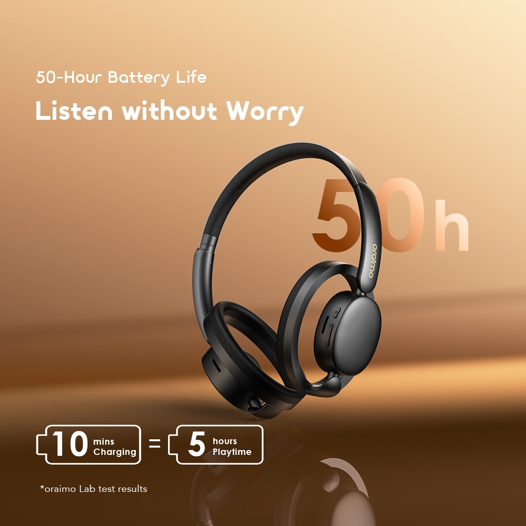 oraimo Open-Ear Wireless Headphones OpenLoop OPN-670N 09 50-Hour Battery Life Listen without Worry