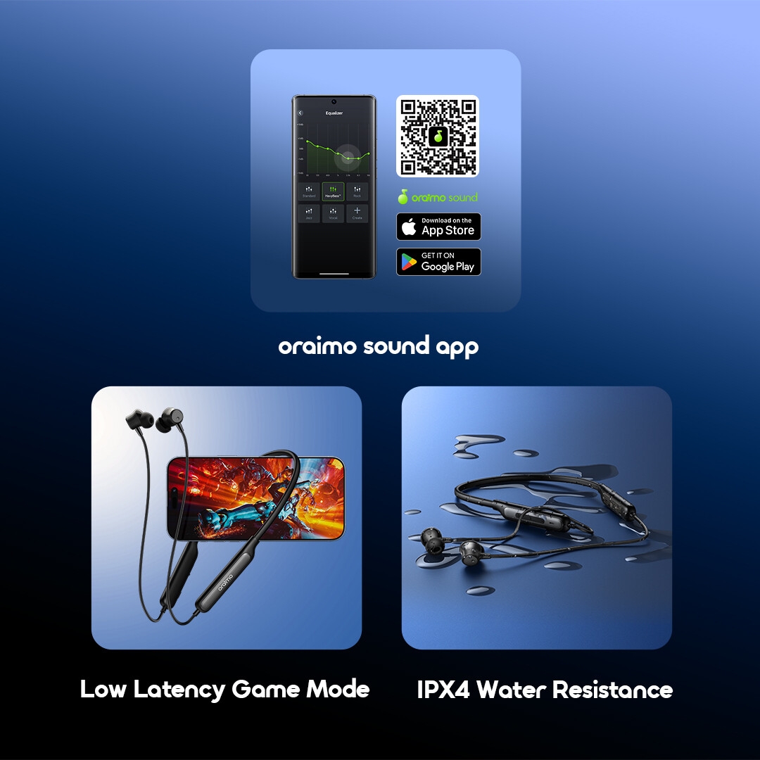 oraimo Necklace 5 earphones OEB-611-BLACK app