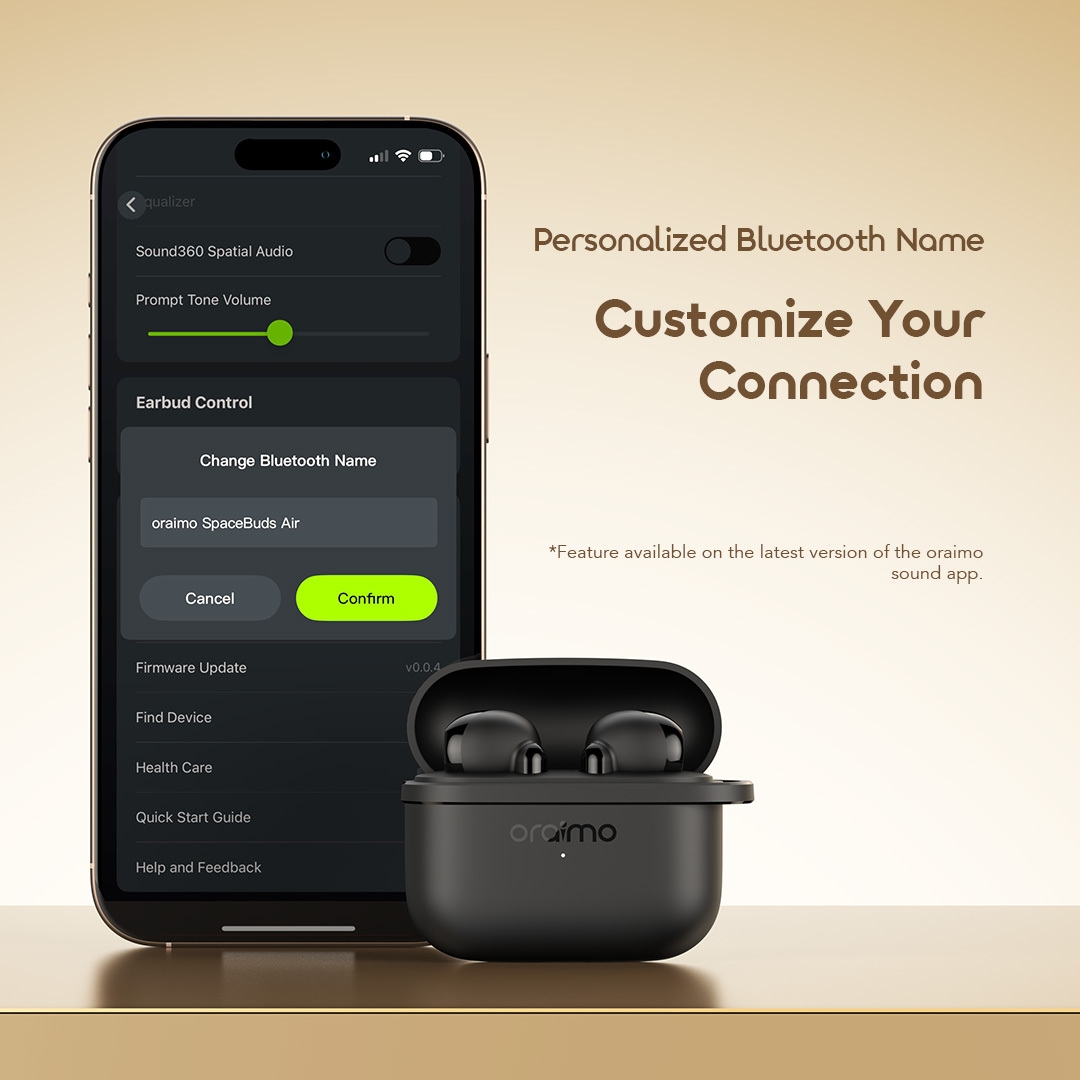 Oraimo True Wireless Earbuds SpaceBuds Air OTW 324S 8 AI APP Personalized