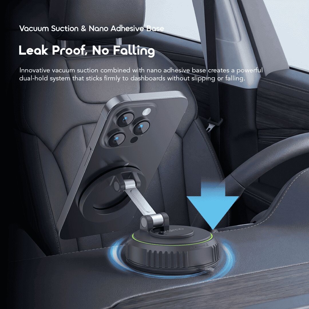 oraimo Car Phone Holder Hydra 6 OCM-31 05 Vacuum Suction & Nano Adhesive Base