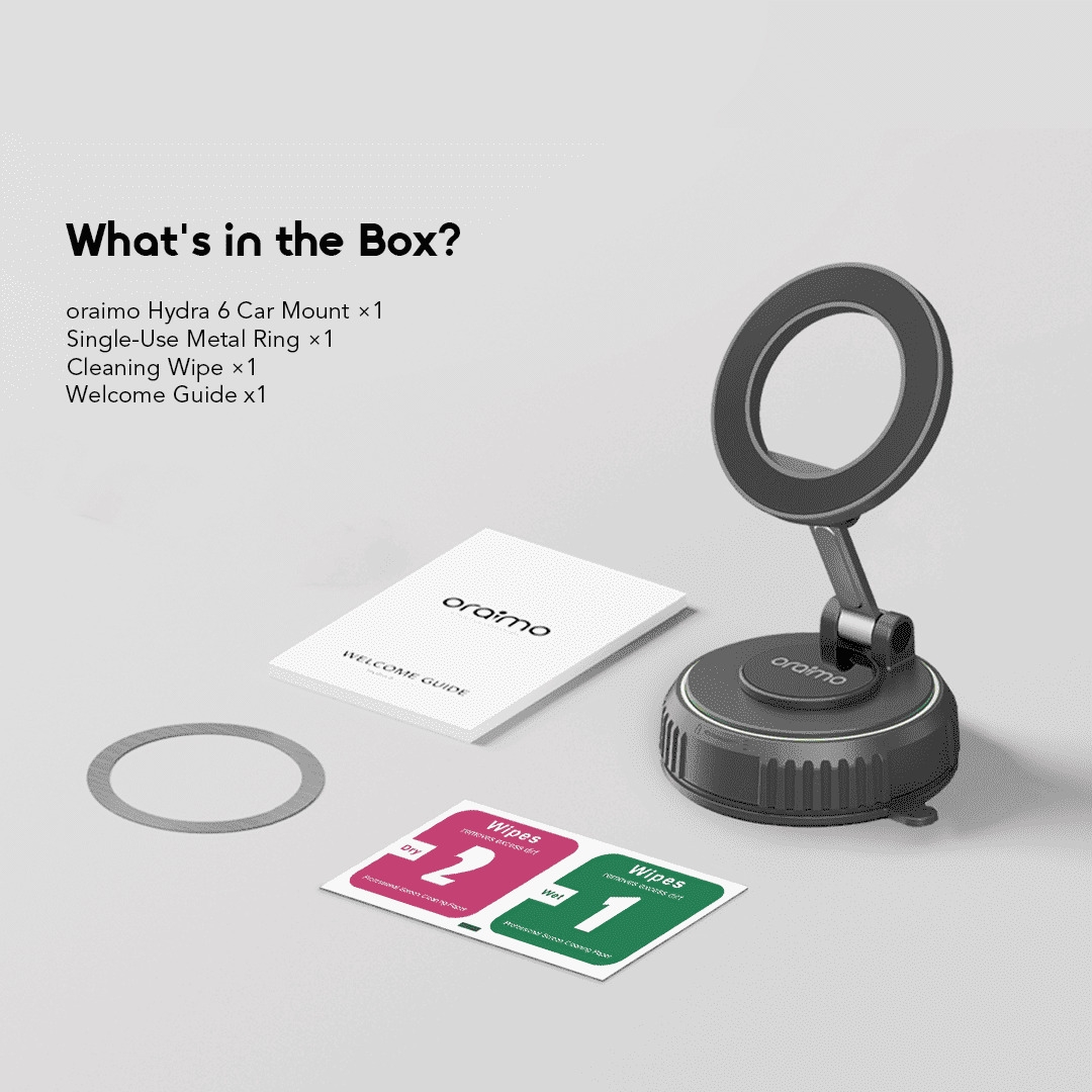 oraimo Car Phone Holder Hydra 6 OCM-31 07 What's in the Box?