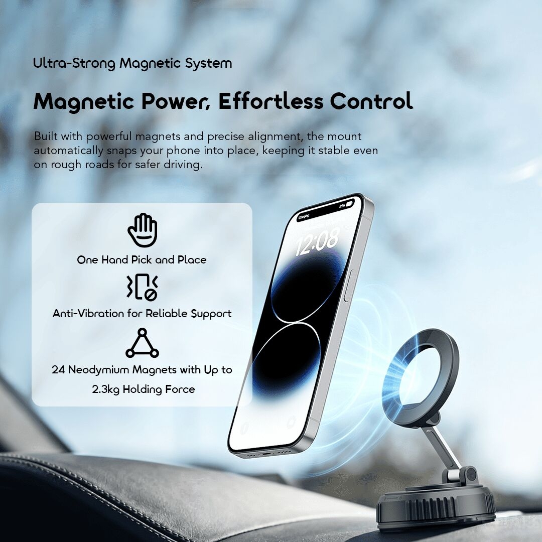 oraimo Car Phone Holder Hydra 6 OCM-31 03 Ultra-Strong Magnetic System