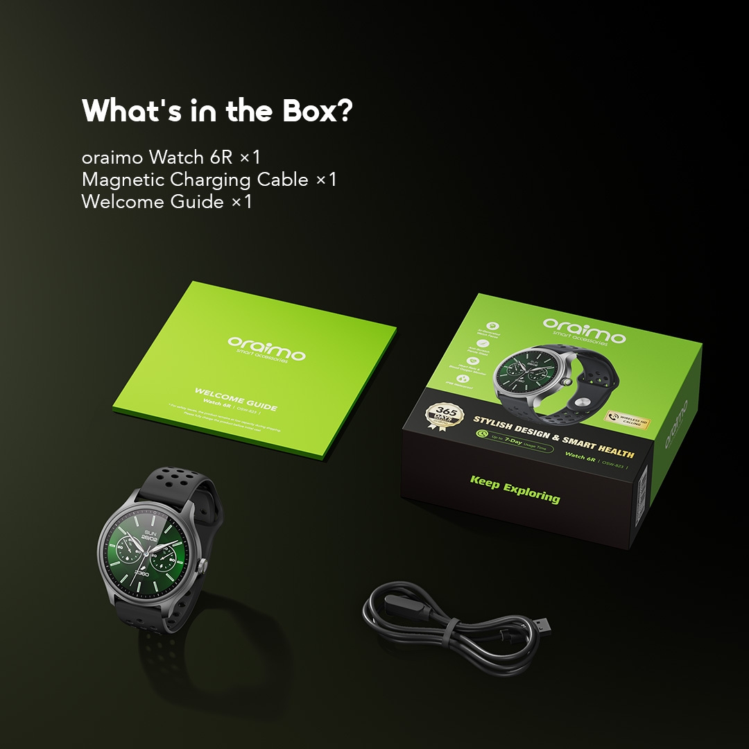 oraimo anti-scratch smart watch watch 6r osw-823 in the box 11