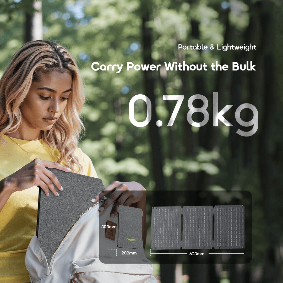 oraimo portable solar panel solarflex 30 osr 7301n lightweight 7