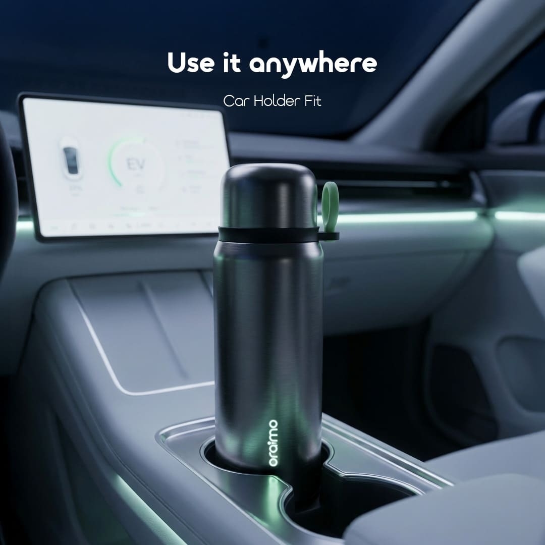 oraimo Insulated Water Bottle ThermoShare 500 OHDW-006 7 Use it anywhere Car Holder Fit