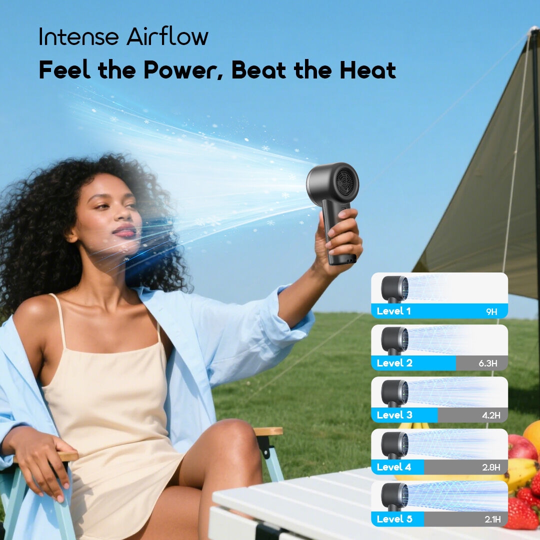 oraimo Handheld Fan TurboFan Air OHF 502A Intense Airflow 