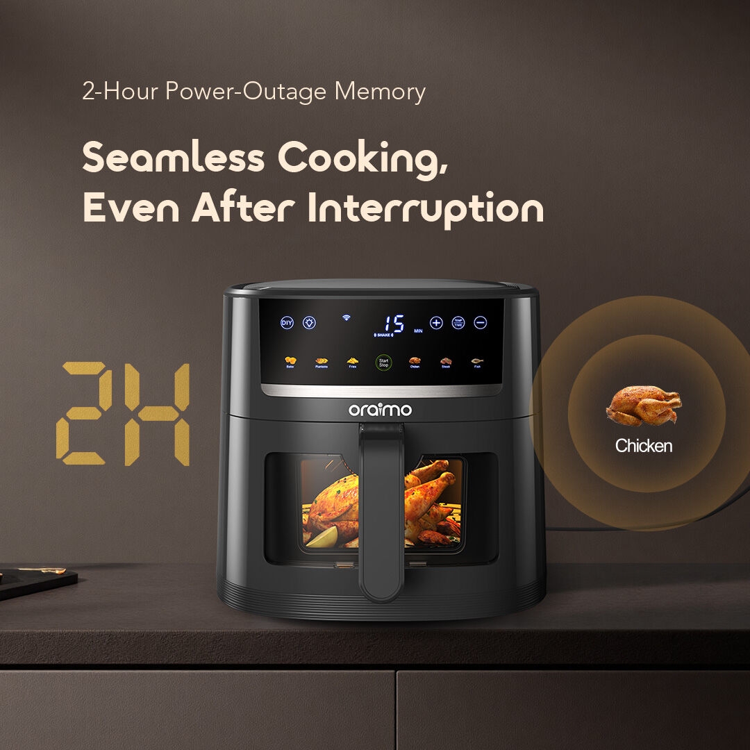 oraimo airfryer NutriFry S1 Ultra OAF-521A-6 2h memory