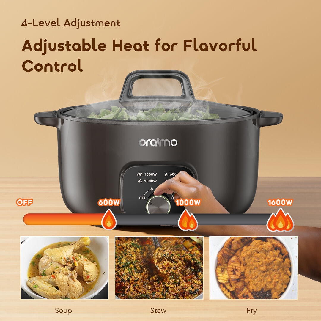 oraimo 6l capacity multi functional electiric hotpot multipot s1 lite ohp-262a all in one cooking 7