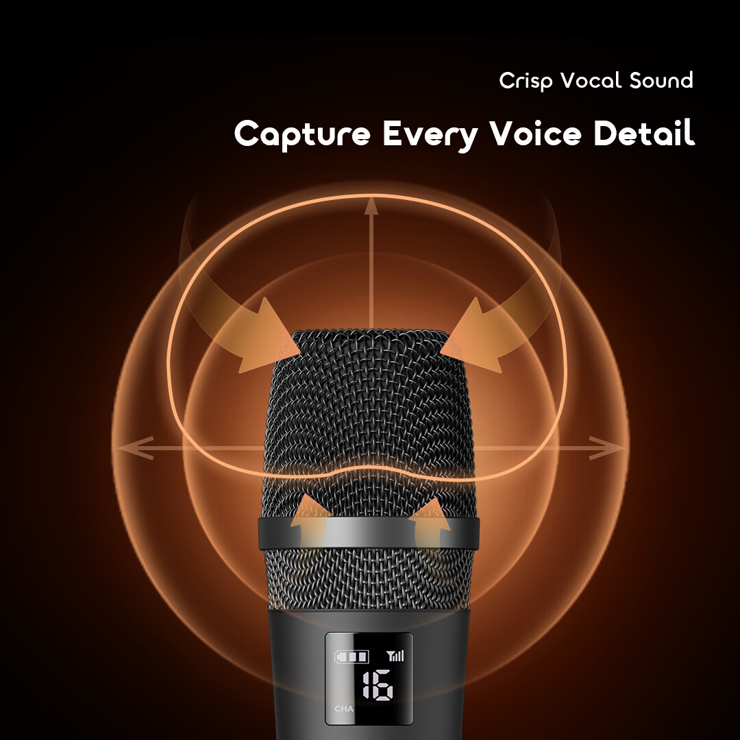 oraimo Wireless Microphone VoxMic OMH-692 3 Crisp Vocal Sound