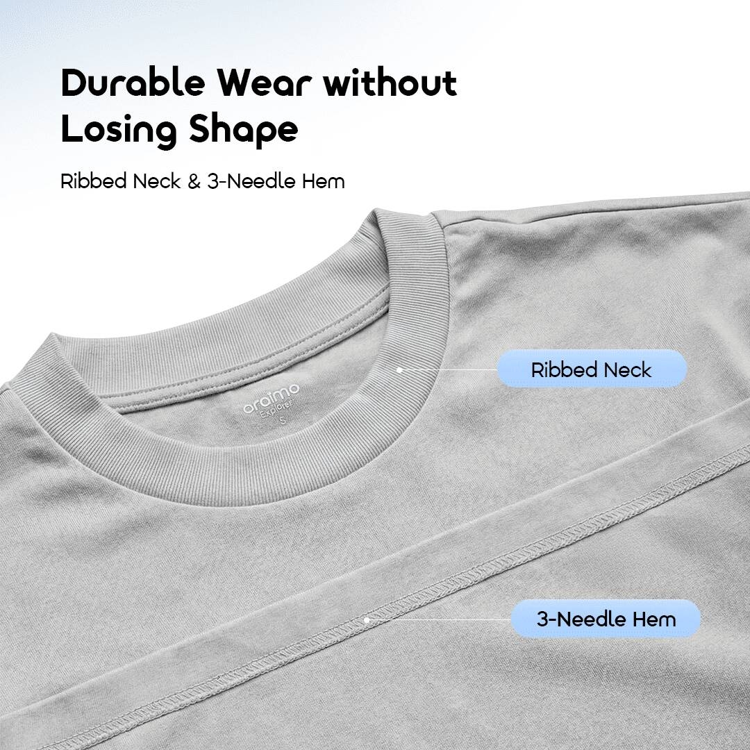 oraimo T-shirt NanoShield OHDT-003 07 Ribbed Neck & 3-Needle Hem