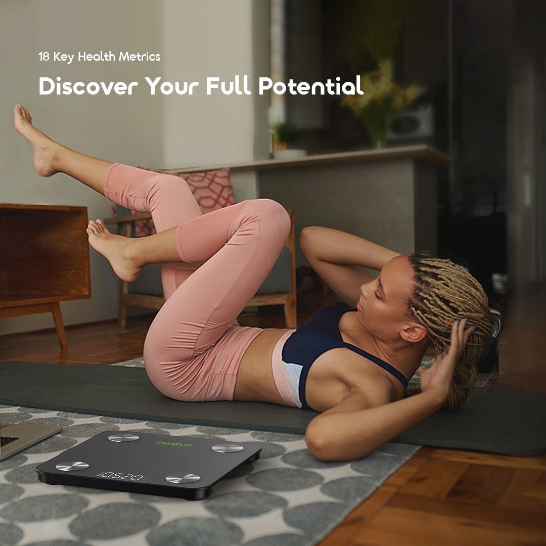 oraimo smart led body fat scale fitscale opc-sc200n health metrics 5