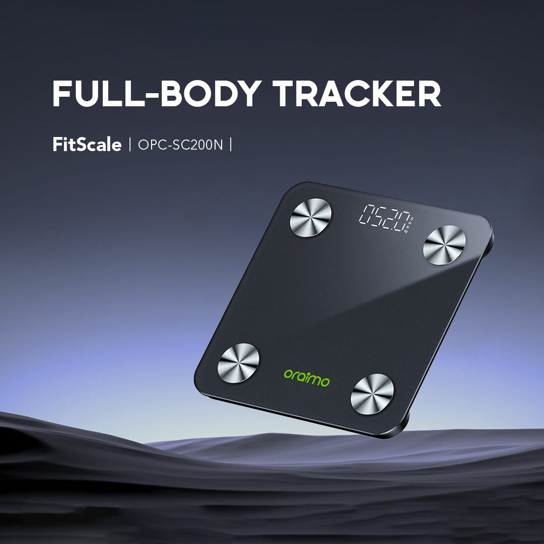 oraimo smart led body fat scale fitscale opc-sc200n features 1