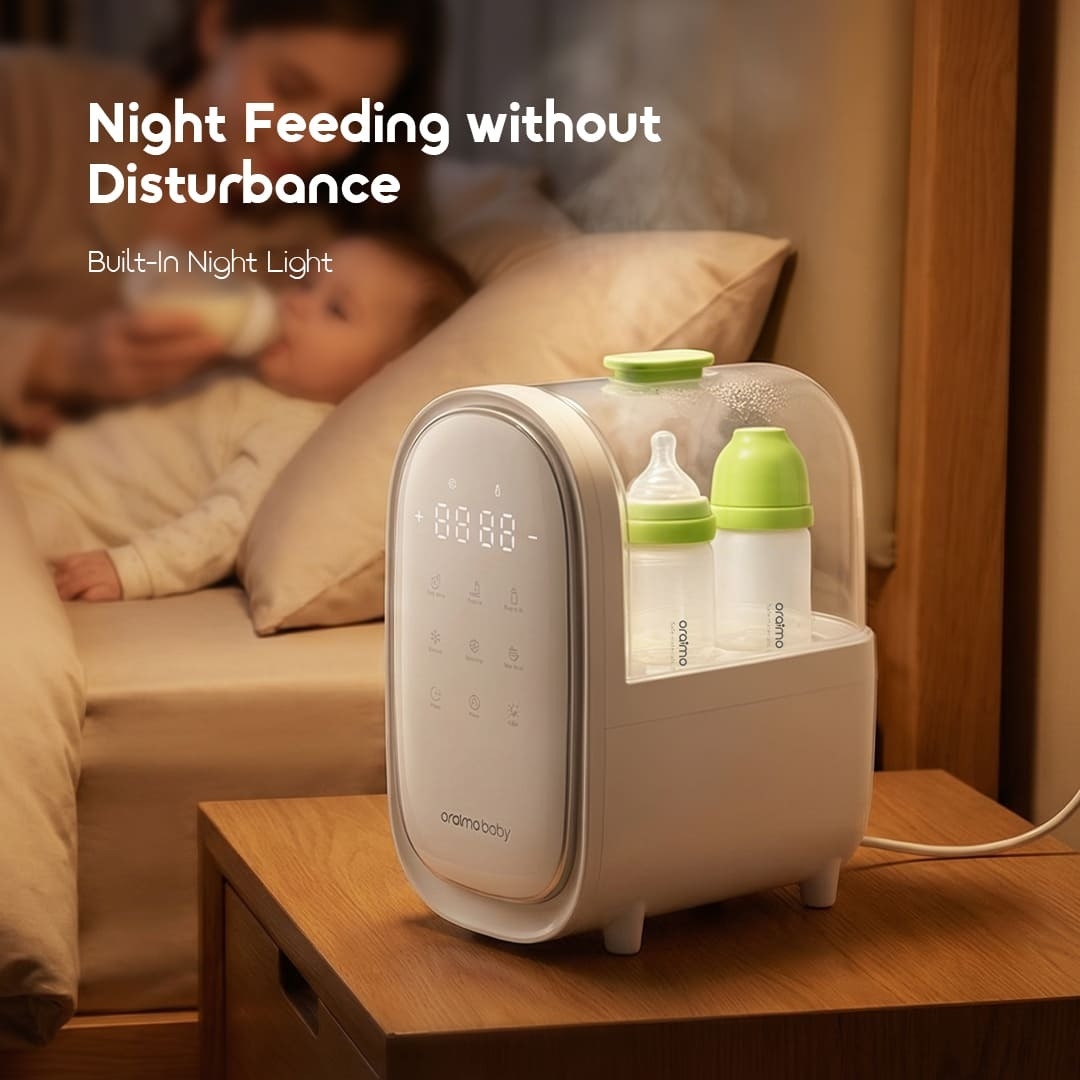 oraimo bottlecare baby bottle warmer sterilizer obw-511b 05 night feeding without disturbance