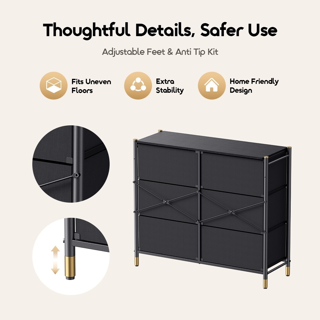 oraimo storage dresser NoirDresser Air OHFN-004 04 adjustable feet and anti tip kit