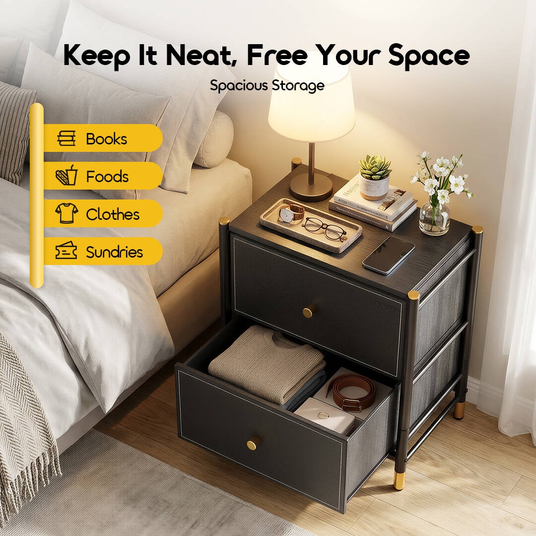 oraimo NoirStand Multi-Purpose Design Spacious Storage Nightstand OHFN-001 Spacious Storage