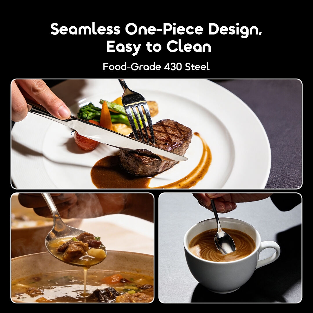 oraimo Stainless Steel Tableware Set (24pcs) HomeServe OHKS-001 3 Food-Grade 430 Steel