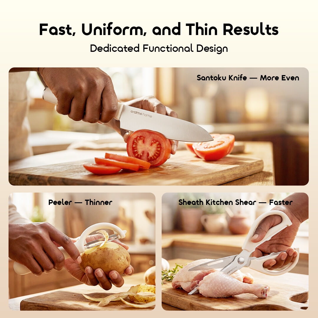 oraimo multi functional kitchen set sliceo OHKM-001 05 fast uniform and thin results