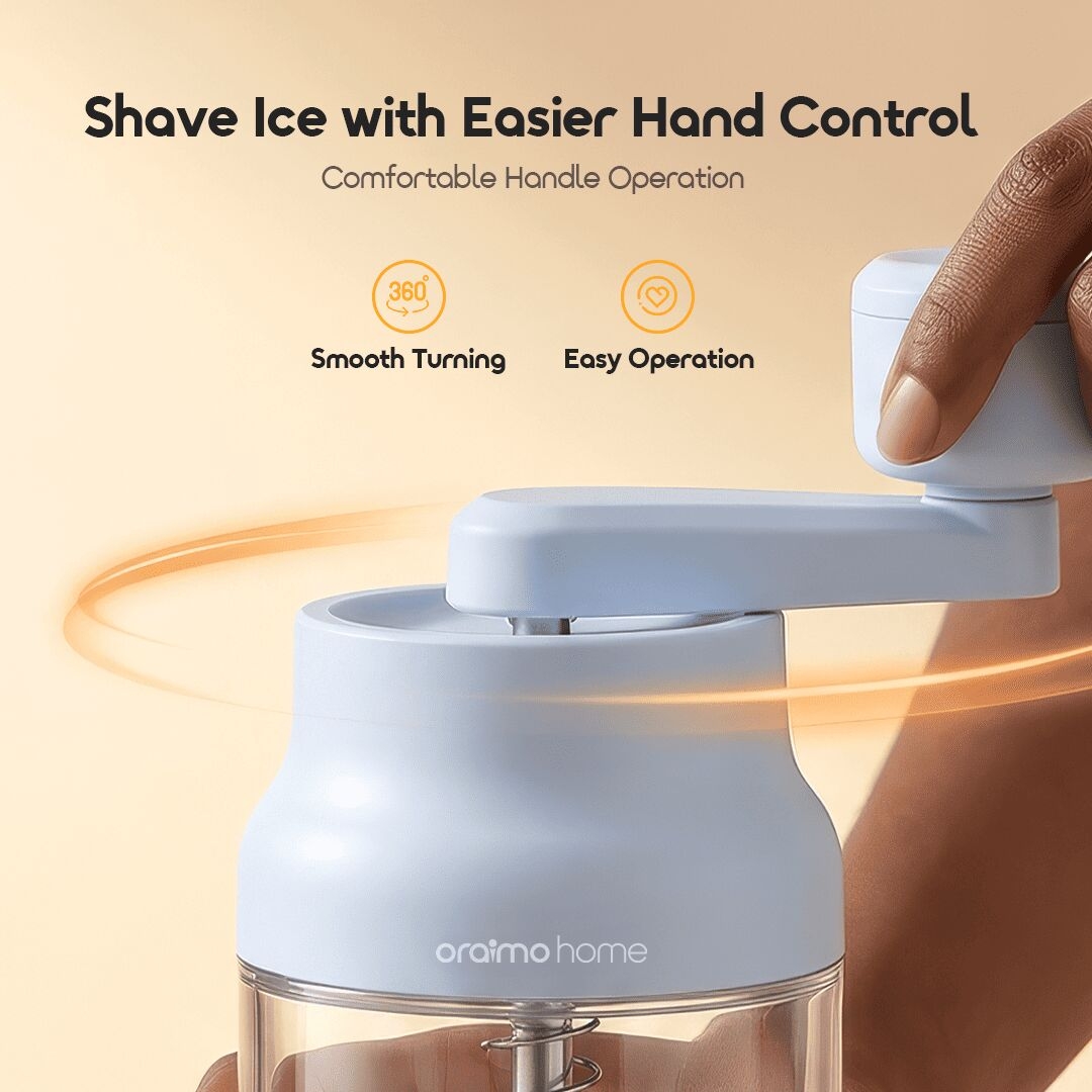 oraimo snow cone machine snowcruze ohkc-017 03 shave ice with easier hand control