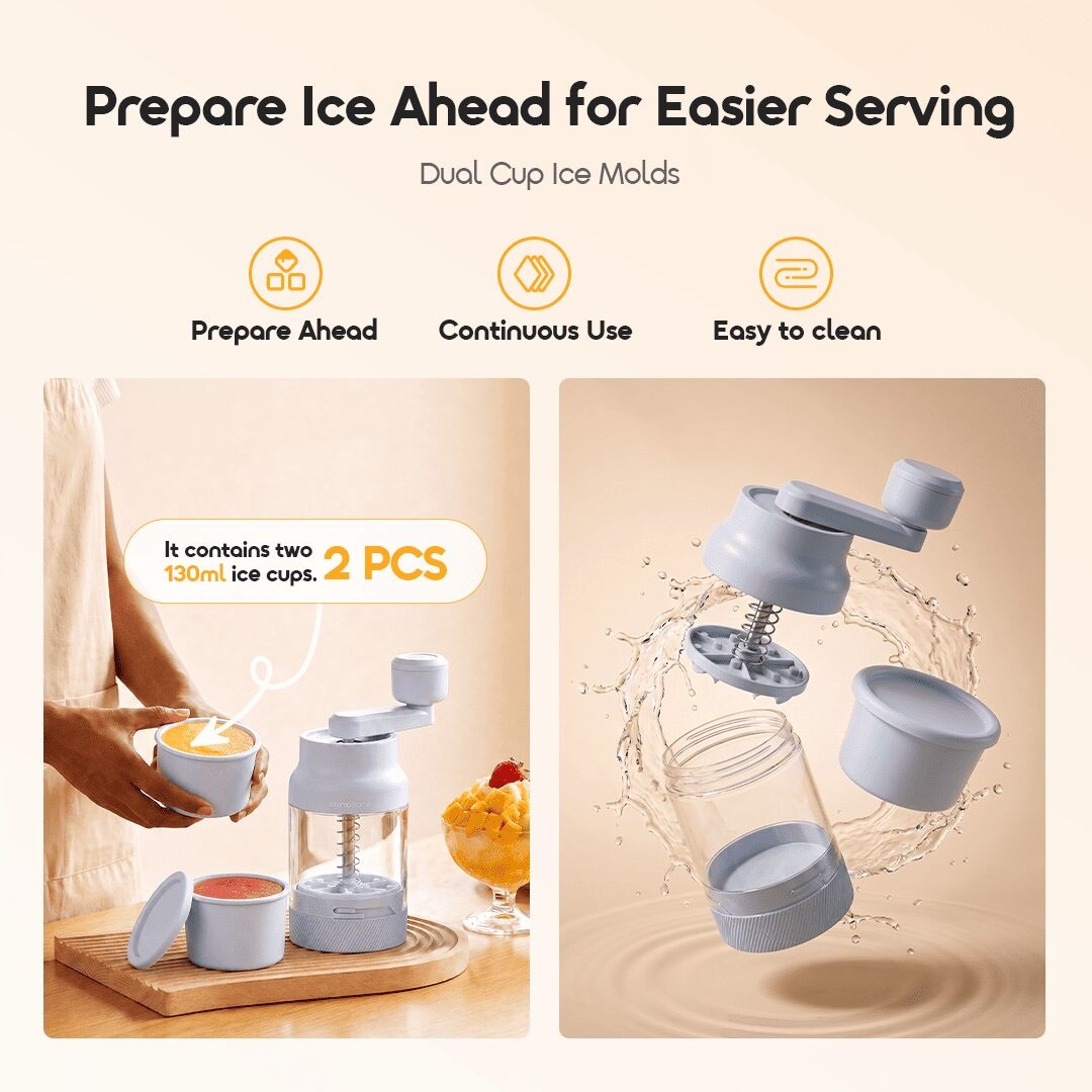 oraimo snow cone machine snowcruze ohkc-017 04 prepare ice ahead for easier serving