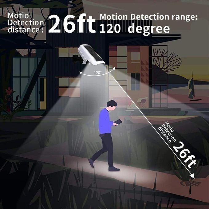 Mythco Solar Light 77 LED Motion Sensor Outdoor Wall Lamp, Camera-Style, IP65 Waterproof - image 8