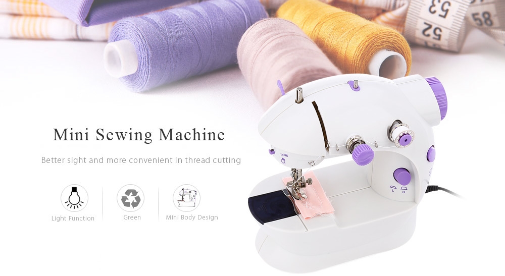 Shop White Label Mini Automatic Sewing Machine White/Purple Online