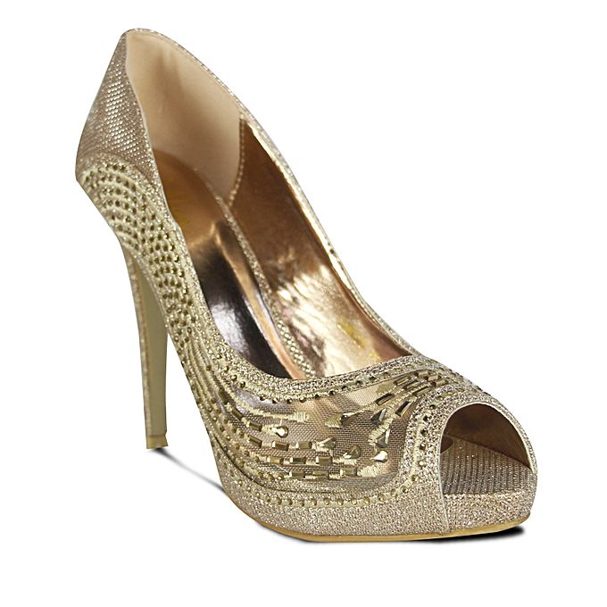 Buy Glitter Peep Toe High Heel  Shoes  Gold Jumia  Ghana