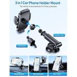 Generic 3-in-1 Car Dashboard Phone Mount - Black - image 3