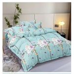 Spice Bedsheets Queen Size Bedsheet-4 Pieces- Green