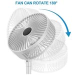 Generic Desk Foldable Fan office Household Fans Adjustable Usb mini Fan Strong Wind 3 Gear - image 4