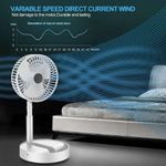 Generic Desk Foldable Fan office Household Fans Adjustable Usb mini Fan Strong Wind 3 Gear - image 5