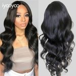 product_image_name-iyooyoo-Women's Fashion Stylish Wig Natural Black Long Wavy Hair 68CM, Gift for Her-1