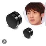 product_image_name-AD-2pcs Crystal Magnetic Ear Ring - Black-1