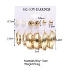 product_image_name-Fashion-6 Pairs Of Women's Hoop Diamond Set Geometric Wind Earrings-3