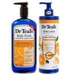 Dr Teal'S Glow & Radiance Body Wash - 710ml & Lotion Vitamin C Set - 532ml