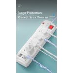 Generic 8Port  2USB  Port AC Well Spaced  Intelligent Surge Protect Power Socket - image 5