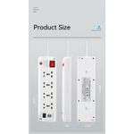Generic 8Port  2USB  Port AC Well Spaced  Intelligent Surge Protect Power Socket - image 7