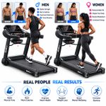Generic Foldable Smart Treadmill - BlackMotorized Folding Treadmill with Multifunctional Massager & LED Display - Black - image 5