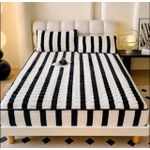 product_image_name-Generic-Soft breathable mattress cover/protector - Black & white King size-1