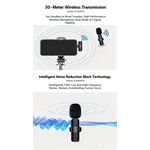 Generic K9 Dual Wireless Lavalier Microphone for Type-C Android & iPhone with iOS Adapter - image 6