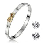 product_image_name-Fashion-2 in 1 Luxury Titanium Alloy Bracelet & Diamond Stud Earrings Set-3