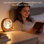 Generic 3D Moon Planet Crystal LED Night Light - Bedroom Decor & Perfect Gift - image 4
