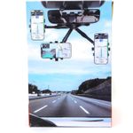 Generic 360° Rotatable Car Rearview Mirror Phone Holder – Adjustable Universal Mobile Mount for All Smartphones - image 2