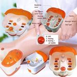Generic Footbath Massager Pedicure Bowl - White/Orange