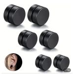 product_image_name-AD-2pcs Crystal Magnetic Ear Ring - Black-1