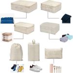 Generic 7-Piece storage bag/travel classification storage bag-Beige - image 4