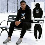 product_image_name-Fashion-Men's Sports Printed Hoodie With Patchwork Design, Long-Sleeved Casual Sportswear Suit Two-Piece Set-1