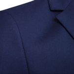 Gukbis Single-button casual suit jacket + casual suit trousers + tie - Navy Blue - image 3