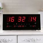 product_image_name-Generic-Modern Digital Perpetual Calendar, LED Electronic Calendar Wall Clock - Black-3