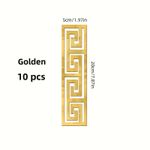 product_image_name-Generic-10PCS 3D Acrylic Gold Shiny Mirror Wall Sticker,3D Background Wallpaper, Wall Decoration Stickers, Corner Line, Border Strip-1