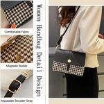 product_image_name-STY-Ladies Small Sling Bag Geometric Pattern Chain Bag Mini Cross-body Bag Purse - Black-4